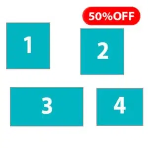 Four-room cleaning pricing graphic