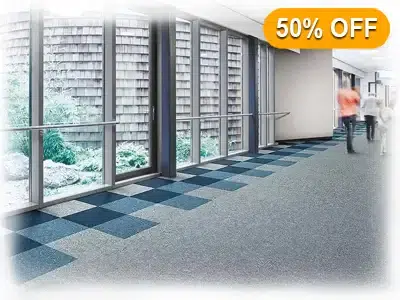 Clean carpet surface with neat fibers