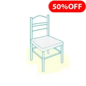 Metal frame chair illustration for pricing