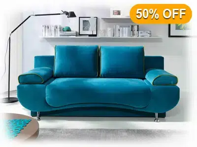 Modern couch after deep cleaning