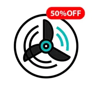 Furniture drying icon with 50% off