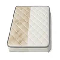 Full mattress partially cleaned for demonstration