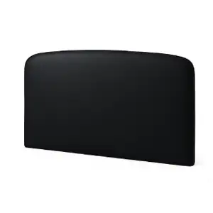 Minimalist black leather headboard after conditioning